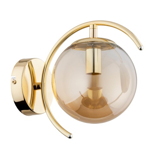 Lampa ścienna Kinkiet El-Dorado 91515 Alfa 1xE14 LED Metal/Szkło Złoty