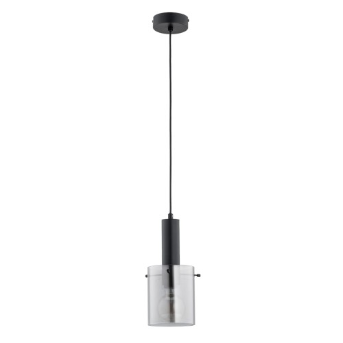 Lampa wisząca Celia 61338 Alfa 1xE27 LED Metal/Szkło Czarny