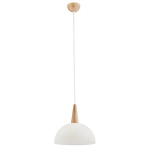 Lampa wisząca Anja 9648 Alfa 1xE27 LED Drewno Jasne Drewno