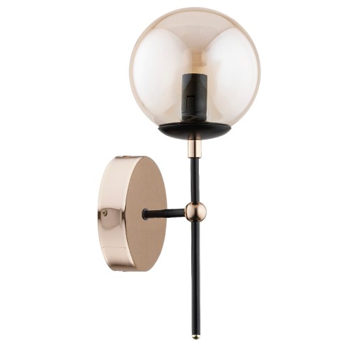 Lampa ścienna Kinkiet Tanos 60898 Alfa 1xE14 LED Metal Czarny - Stare Złoto