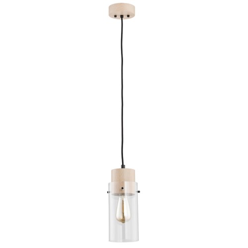 Lampa wisząca Tantum 60380 Alfa 1xE27 LED Drewno Jasne Drewno