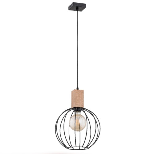 Lampa wisząca Arizan 27801 Alfa 1xE27 LED Drewno/Tworzywo Brązowy