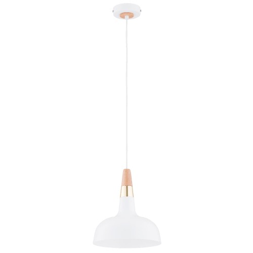 Lampa wisząca Rodos 61388 Alfa 1xE27 LED Drewno/Metal Jasne Drewno - Złoto