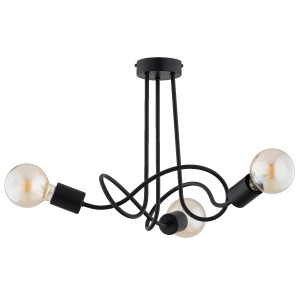 Lampa sufitowa Wingo 62518 Alfa 3xE27 LED Metal Czarny