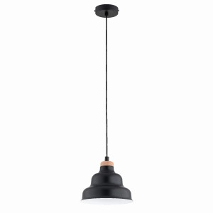 Lampa wisząca Bałwanek 61402 Alfa 1xE27 LED Metal Czarny