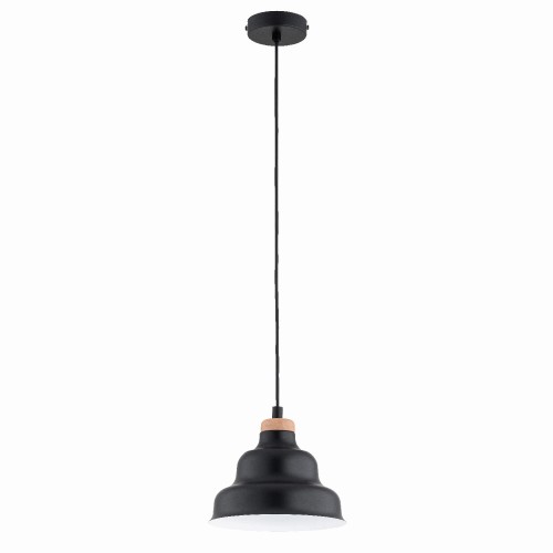 Lampa wisząca Bałwanek 61402 Alfa 1xE27 LED Metal Czarny