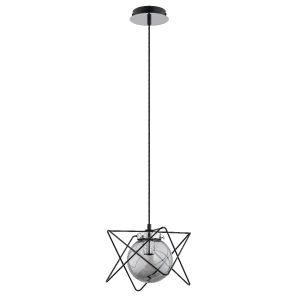 Lampa wisząca Sagito 60753 Alfa 1xE14 LED Metal Czarny - Chrom