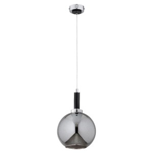 Lampa wisząca Hetty 61392 Alfa 1xE27 LED Metal/Drewno Czarny - Chrom