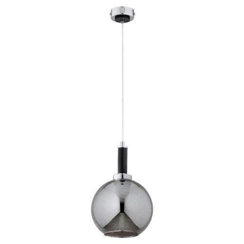 Lampa wisząca Hetty 61392 Alfa 1xE27 LED Metal/Drewno Czarny - Chrom