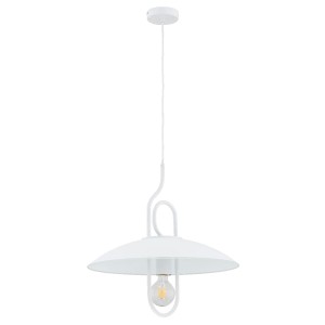 Lampa wisząca Chee 60625 Alfa 1xE27 LED Metal/Szkło Biały
