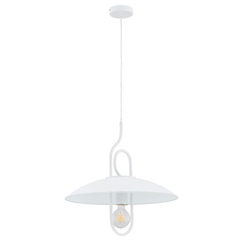 Lampa wisząca Chee 60625 Alfa 1xE27 LED Metal/Szkło Biały