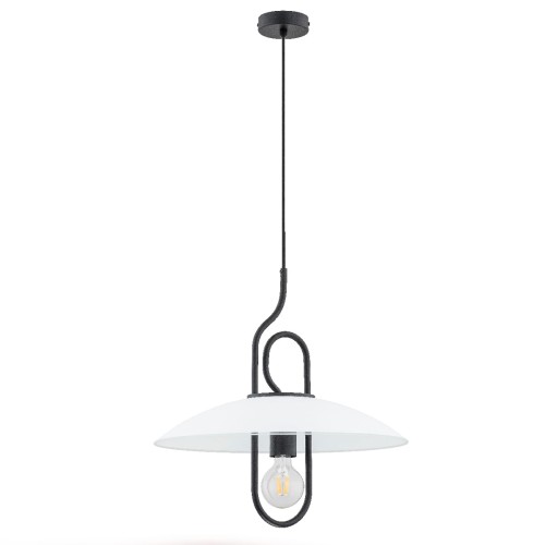 Lampa wisząca Chee 60623 Alfa 1xE27 LED Metal/Szkło Czarny