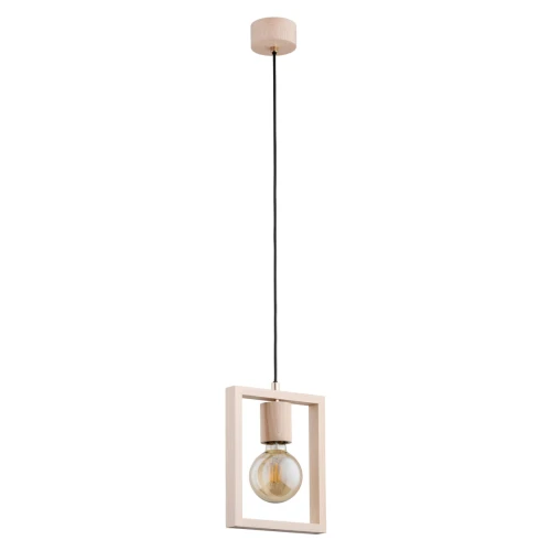 Lampa wisząca Milla 61134 Alfa 1xE27 LED Drewno Jasne Drewno