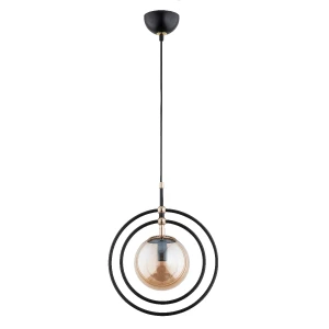 Lampa wisząca Mandi 60886 Alfa 1xE14 LED Metal Czarny - Stare Złoto