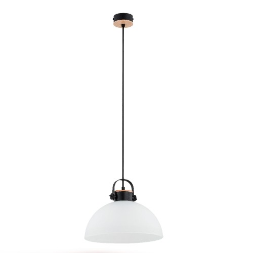 Lampa wisząca Bolo 60605 Alfa 1xE27 LED Drewno/Tworzywo Czarny - Jasne Drewno