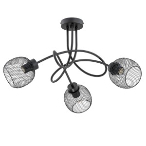 Lampa sufitowa Praxide 25773 Alfa 3xE27 LED Metal Czarny