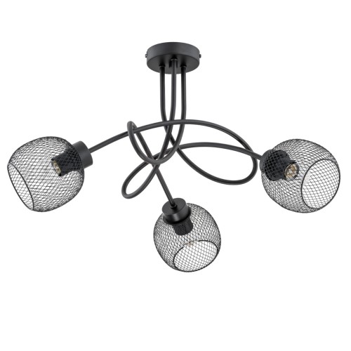 Lampa sufitowa Praxide 25773 Alfa 3xE27 LED Metal Czarny