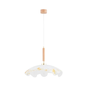 Lampa wisząca Garden 60992 Alfa 1xE27 LED Metal/Drewno Jasne Drewno - Złoto