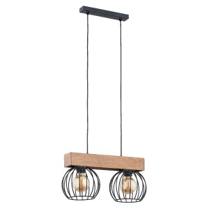 Lampa wisząca Arizan 28172 Alfa E27 LED Drewno/Tworzywo Brązowy