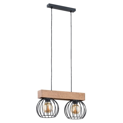Lampa wisząca Arizan 28172 Alfa E27 LED Drewno/Tworzywo Brązowy