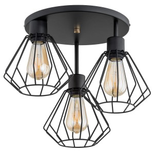 Lampa sufitowa Tuet 62351 Alfa 3xE27 LED Metal Czarny