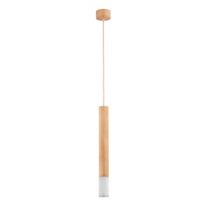 Lampa wisząca Adori 61164 Alfa 1xE14 LED Drewno/Szkło Jasne Drewno