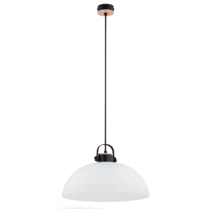 Lampa wisząca Bolo 60584 Alfa 1xE27 LED Drewno/Tworzywo Czarny - Jasne Drewno