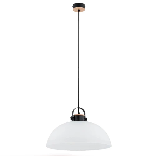 Lampa wisząca Bolo 60584 Alfa 1xE27 LED Drewno/Tworzywo Czarny - Jasne Drewno