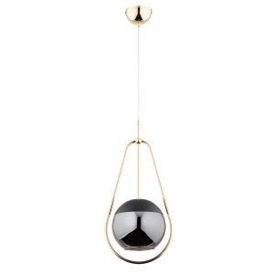 Lampa wisząca Eldorado 61246 Alfa 1xE27 LED Metal Czarny - Złoty