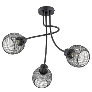 Lampa sufitowa Plena 25823 Alfa 3xE27 LED Metal Czarny