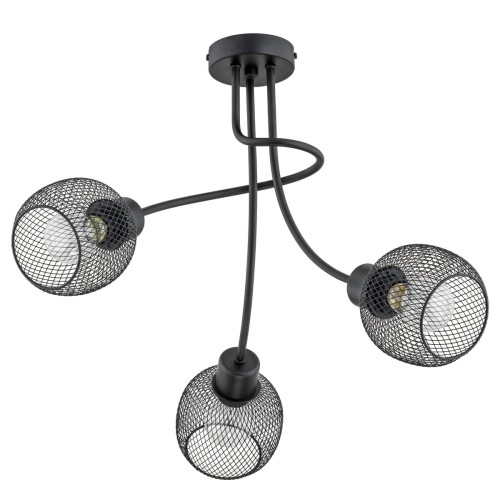 Lampa sufitowa Plena 25823 Alfa 3xE27 LED Metal Czarny