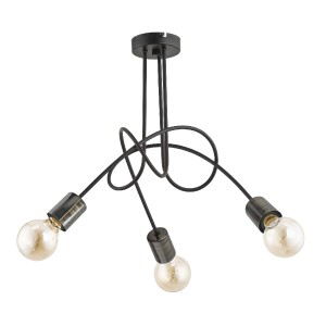 Lampa sufitowa Tango 26043 Alfa 3xE27 LED Metal Czarny - Stare Złoto