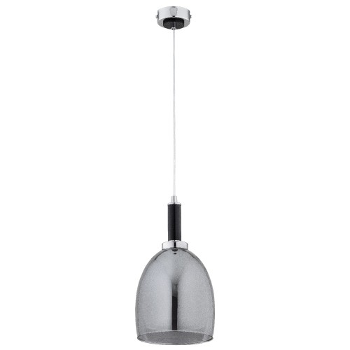 Lampa wisząca Lissy 61396 Alfa 1xE27 LED Metal/Drewno Czarny - Chrom