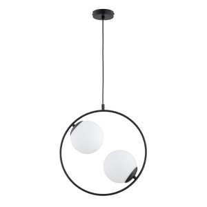 Lampa wisząca Adino 62438 Alfa 2xE14 LED Metal Czarny