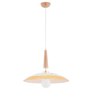 Lampa wisząca Figa 60936 Alfa 1xE27 LED Drewno/Tworzywo Jasne Drewno