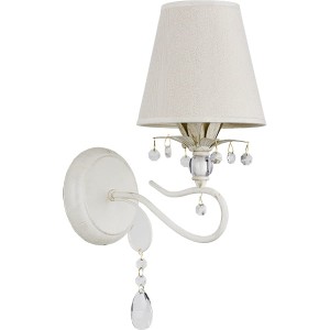 Lampa ścienna Kinkiet Lukrecja 21060 Alfa 1xE14 LED Metal Biały