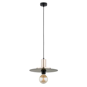 Lampa wisząca Leto 61170 Alfa 1xE27 LED Metal/Szkło Czarny - Złoty