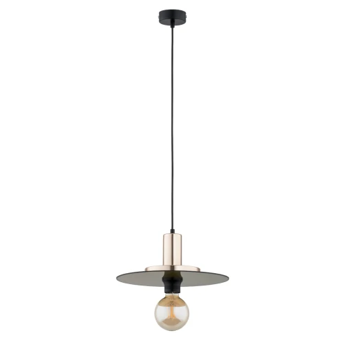 Lampa wisząca Leto 61170 Alfa 1xE27 LED Metal/Szkło Czarny - Złoty