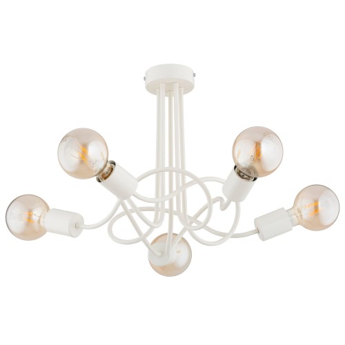 Lampa sufitowa Wingo 63306 Alfa 5xE27 LED Metal Ecru