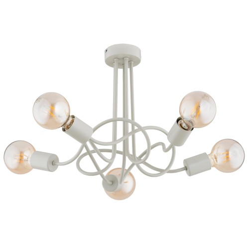 Lampa sufitowa Wingo 63305 Alfa 5xE27 LED Metal Szary