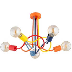 Lampa sufitowa Wingo 63307 Alfa 5xE27 LED Metal Multikolor