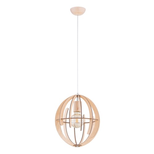 Lampa wisząca Solaria 61370 Alfa 1xE27 LED Drewno Jasne Drewno