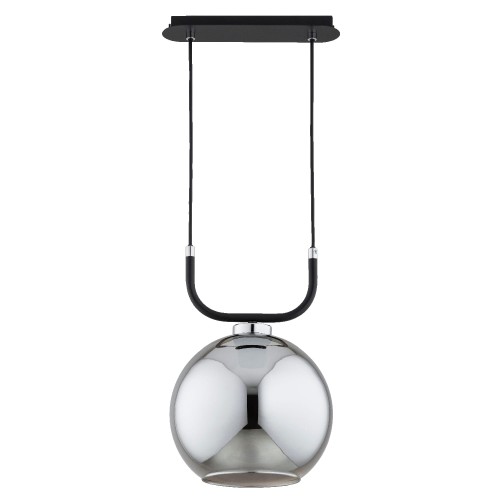 Lampa wisząca Binary 61423 Alfa 1xE27 LED Metal Czarny - Chrom