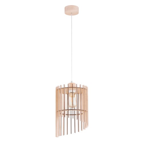 Lampa wisząca Solana 61368 Alfa 1xE27 LED Drewno/Metal Jasne Drewno