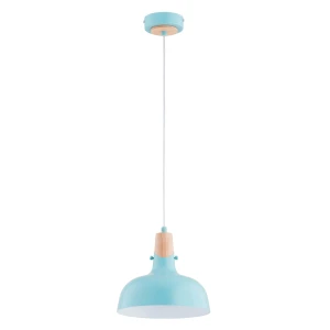 Lampa wisząca Solo 61315 Alfa 1xE27 LED Metal/Drewno Niebieski