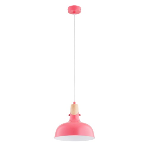 Lampa wisząca Solo 61321 Alfa 1xE27 LED Metal/Drewno Różowy