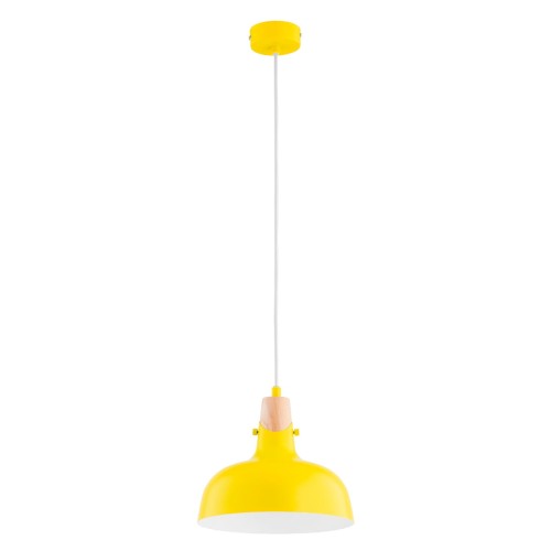 Lampa wisząca Solo 61322 Alfa 1xE27 LED Metal/Drewno Żółty