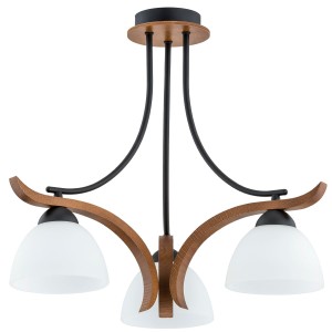 Lampa sufitowa Bafia 26123 Alfa 3xE27 LED Drewno/Tworzywo Brązowy