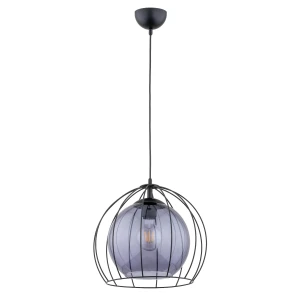 Lampa wisząca Avango 61172 Alfa 1xE27 LED Metal/Szkło Czarny