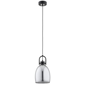 Lampa wisząca Soda 61336 Alfa 1xE27 LED Metal Czarny - Chrom